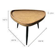 Scandinavian rattan coffee table by Moe's Home Collection additional picture 2