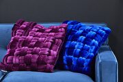 Contemporary velvet pillow royal blue by Moe's Home Collection additional picture 2