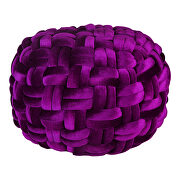 Contemporary velvet pouf wine by Moe's Home Collection additional picture 2