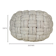 Scandinavian pouf pebble gray by Moe's Home Collection additional picture 2