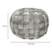Contemporary pouf charcoal by Moe's Home Collection additional picture 2