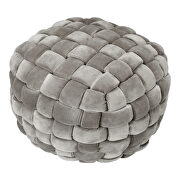 Contemporary pouf charcoal by Moe's Home Collection additional picture 4