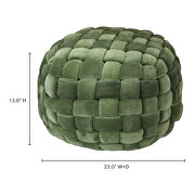 Contemporary pouf chartreuse by Moe's Home Collection additional picture 2