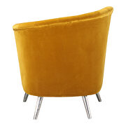 Retro accent chair right yellow additional photo 4 of 6