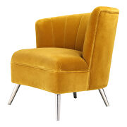 Retro accent chair left yellow additional photo 5 of 6