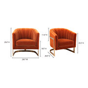 Mid-century modern arm chair orange by Moe's Home Collection additional picture 2