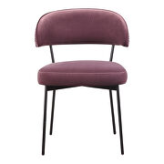 Contemporary dining chair purple velvet-m2 additional photo 3 of 5