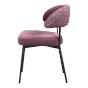 Contemporary dining chair purple velvet-m2 additional photo 4 of 5