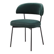Contemporary dining chair green velvet-m2 additional photo 4 of 6