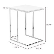 Modern accent table white by Moe's Home Collection additional picture 2