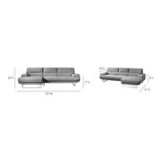 Modern sectional gray left by Moe's Home Collection additional picture 4