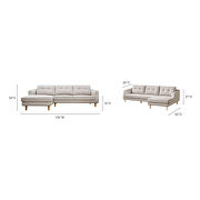 Scandinavian sectional beige left by Moe's Home Collection additional picture 3