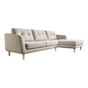 Scandinavian sectional beige right additional photo 3 of 6