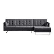 Modern sofa bed right dark gray by Moe's Home Collection additional picture 4