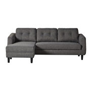 Contemporary sofa bed with chaise charcoal left additional photo 3 of 6