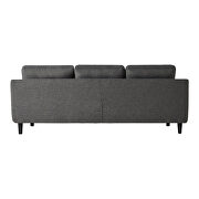 Contemporary sofa bed with chaise charcoal left additional photo 4 of 6