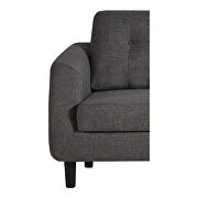 Contemporary sofa bed with chaise charcoal right additional photo 3 of 6