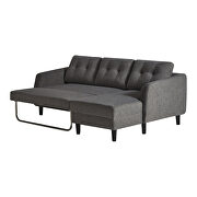 Contemporary sofa bed with chaise charcoal right additional photo 4 of 6