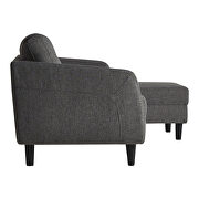 Contemporary sofa bed with chaise charcoal right by Moe's Home Collection additional picture 5