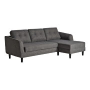 Contemporary sofa bed with chaise charcoal right by Moe's Home Collection additional picture 6