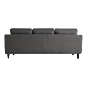 Contemporary sofa bed with chaise charcoal right by Moe's Home Collection additional picture 7