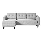 Contemporary sofa bed with chaise light gray left additional photo 3 of 6