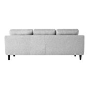 Contemporary sofa bed with chaise light gray left additional photo 5 of 6