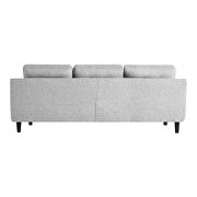 Contemporary sofa bed with chaise light gray right additional photo 4 of 6