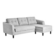 Contemporary sofa bed with chaise light gray right by Moe's Home Collection additional picture 7