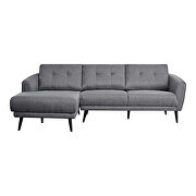 Mid-century modern sectional gray left additional photo 2 of 5