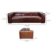 Industrial sofa brown additional photo 2 of 8