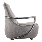 Contemporary club chair gray velvet by Moe's Home Collection additional picture 6