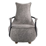 Contemporary club chair gray velvet by Moe's Home Collection additional picture 7