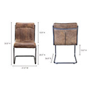 Industrial dining chair light brown-m2 by Moe's Home Collection additional picture 2
