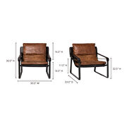 Modern club chair - brown by Moe's Home Collection additional picture 4