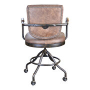 Industrial swivel desk chair - soft brown by Moe's Home Collection additional picture 5