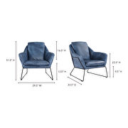 Modern club chair blue by Moe's Home Collection additional picture 3