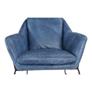 Modern club chair blue additional photo 4 of 7