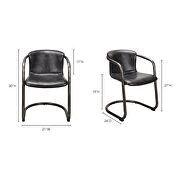 Industrial dining chair antique black-m2 additional photo 3 of 8