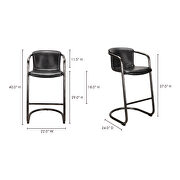 Industrial barstool antique black-m2 by Moe's Home Collection additional picture 2