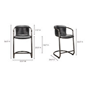 Industrial counter stool antique black-m2 by Moe's Home Collection additional picture 2