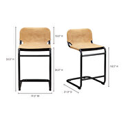 Industrial counter stool tan-m2 by Moe's Home Collection additional picture 2