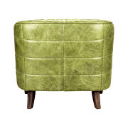 Retro tufted leather arm chair emerald additional photo 4 of 6