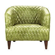 Retro tufted leather arm chair emerald additional photo 5 of 6