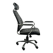 Industrial swivel office chair black by Moe's Home Collection additional picture 3