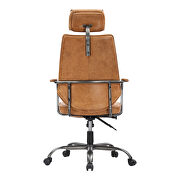 Industrial swivel office chair cognac by Moe's Home Collection additional picture 2