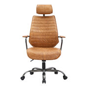 Industrial swivel office chair cognac by Moe's Home Collection additional picture 4