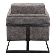 Modern club chair gray velvet additional photo 4 of 5