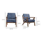 Mid-century modern arm chair blue by Moe's Home Collection additional picture 10