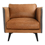 Mid-century modern leather arm chair cognac by Moe's Home Collection additional picture 7